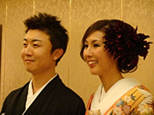 和装姿のお二人