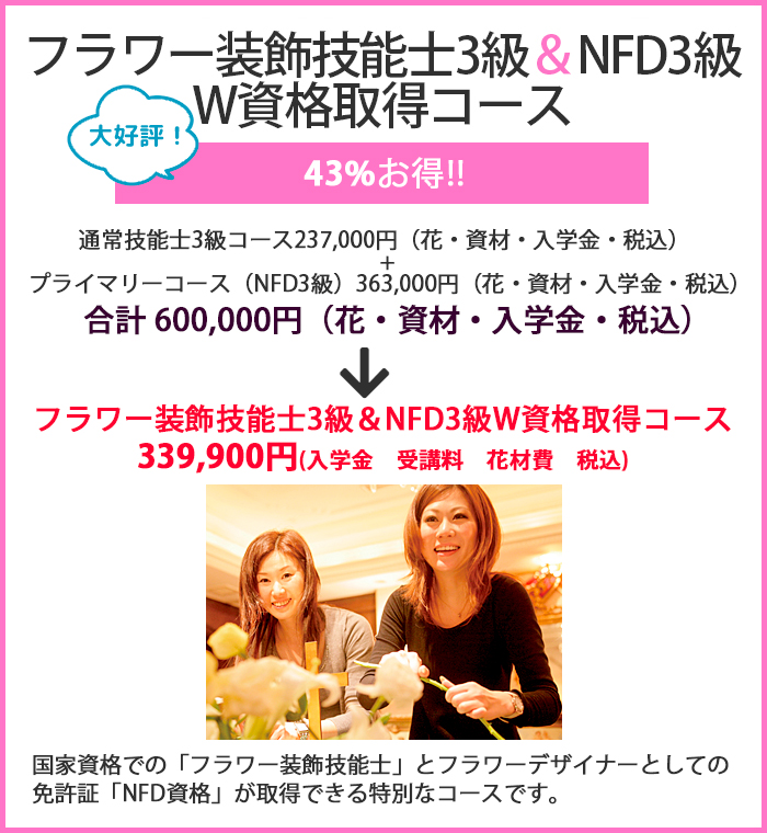 NFD取得と国家資格技能士をセット取得
            